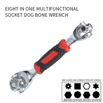 8 in1 Socket Uzgriežņu atslēgas ar Rotācijas Atslēgu Darbu ar Spline Skrūves 360 Grādu Rotācijas Atslēgu Universāls Mēbeļu Auto Remonts Rokas Instrumentu