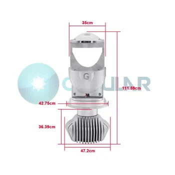 80W/Pāris Lampas H4 LED Mini Projektora Objektīvs Automobles LED Spuldzes LED Conversion Kit Hi/Lo Gaismas Lukturu 12V/24V 6000K HID