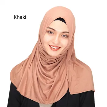 85*180cm musulmaņu jersey hijab šalle sievietēm islāma mīkstu kokvilnas lakatu femme musulman vienkāršā šalles un wraps hijab turaban
