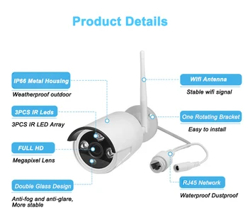 8CH 2MP 1080P Bezvadu Drošības CCTV kameras IP Kameras Sistēma VRR 16 collu LCD Monitors Camara P2P Wifi Video Novērošanas Komplekti Komplekts