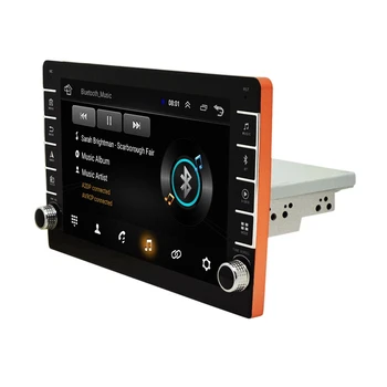9 Collu Regulējams WIFI Automašīnas Stereo Radio Četrkodolu Android 8.1 MP5 Atskaņotājs Nospiediet Sn GPS Navigator ar Pogu Slēdzis