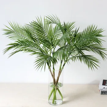 90 CM Zaļo Mākslīgo Palmu Lapu Plastmasas Augiem, Dārza Mājas Rotājumi Scutellaria Tropu Koku Viltus Augi
