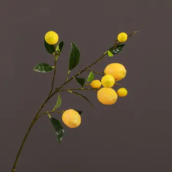 92cm Mājas Dekoru Simulācijas Zaļo Augu Mākslīgo Augļu Ziedu Dzeltenā Simulācijas Citrona Augļu Koku Filiāli, Mākslīgie Augļi Filiāle