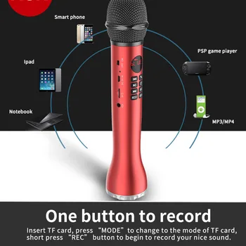 9W L-598DSP profesionālās Bluetooth karaoke mikrofons, skaļrunis portatīvo bezvadu mini mājas KTV, lai Dziedāt un spēlēt mūziku