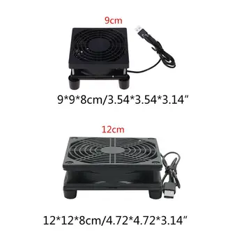 9cm/12cm Ventilatoru DC 5V USB Barošanas Kluss Ventilators Maršrutētāju TV Set-Top Box Vairumtirdzniecības Dropshipping