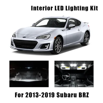 9pcs Balta Auto LED Spuldzes Interjera Dome Bagāžnieka Gaismas Komplekts piemērots 2013. - 2017. Gadam 2018 2019 Subaru BRZ Solis Pieklājīgi Licences numura zīmes Lukturi
