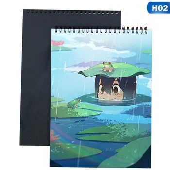A4 Anime Mans Varonis Augstskolu Akvareļu Papīra Skiču Grāmatu, Portatīvo Skiču Burtnīcu Grafiti Skici Rokas Krāsošanas Grāmatiņa
