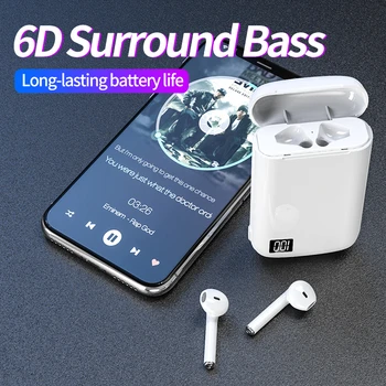 A5 TWS Bluetooth 5.0 Bezvadu Austiņas Sporta Stereo Earbuds Iebūvēts Mikrofons Ar 3600mah Uzlādes Gadījumā Austiņas Fit Samsung