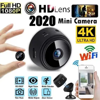 A9 Mini Kameras App Full HD 1080P 4K Cam 150 grādu Skata Leņķi Bezvadu WiFi IP Tīkla Pārraudzīt Drošības Nakts Versija Cam