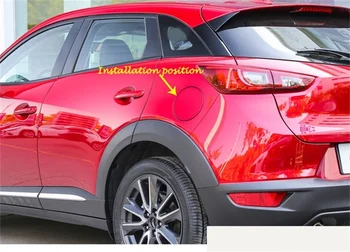 ABS Chrome Auto Stils Pielāgošanas Naftas Degvielas Tvertne Vāka Uzlīme Apdare Priekš Mazda CX3 CX-3 2017 2018 2019 Aksesuāri Auto-stils