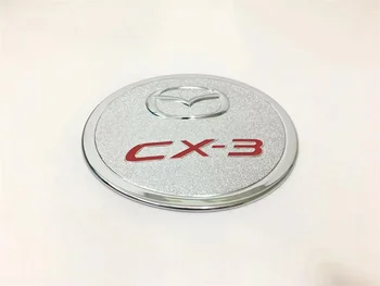 ABS Chrome Auto Stils Pielāgošanas Naftas Degvielas Tvertne Vāka Uzlīme Apdare Priekš Mazda CX3 CX-3 2017 2018 2019 Aksesuāri Auto-stils