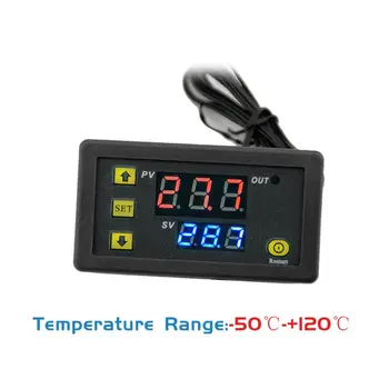AC 220V Ciparu Termostats, Temperatūras regulators Relejs Regulators Apkurei Dzesēšanai, Termostats Instruments -50-120.C