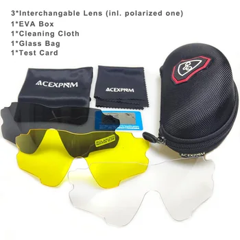 ACEXPNM Pavisam Jaunu Polarizētās Velo Brilles Kalnu Velosipēds Riteņbraukšana, Aizsargbrilles, Āra Sporta Velo Brilles UV400 Saulesbrilles, 4 Objektīvu,