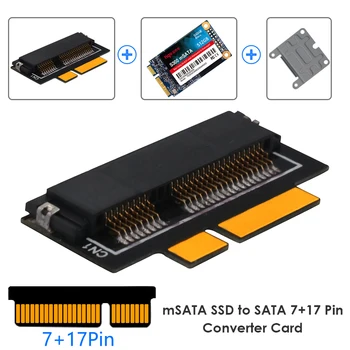 ALLOYSEED Jaunu mSATA SSD SATA 7+17 Pin Converter Karti Macbook Pro Retina 2012/ iMac Saderīgs ar Pilna izmēra mSATA SSD