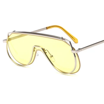 ALOZ MICC Jaunu Gabalu Saulesbrilles Sieviešu Zīmola Dizainere Lielizmēra Kvadrātveida Saules Brilles Vīriešiem Augstas Kvalitātes Metāla Brilles Q611