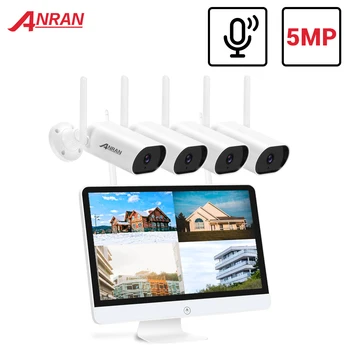 ANRAN 5MP Video Novērošanas Kameru Sistēmu, 15.6 collu LCD Video ieraksti Audio Āra Videokameras Ūdensdroša Nakts Redzamības APP