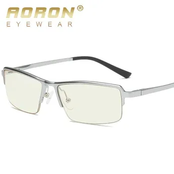 AORON Alumīnija magnija Anti Zils Sieviešu Aizsargbrilles Vīriešu Brilles Starojuma izturīgs Brilles Datoru Kvadrātveida Rāmis Brilles UV400