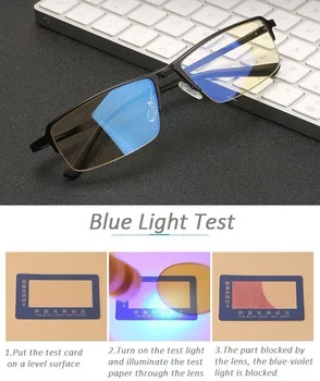 AORON Alumīnija magnija Anti Zils Sieviešu Aizsargbrilles Vīriešu Brilles Starojuma izturīgs Brilles Datoru Kvadrātveida Rāmis Brilles UV400