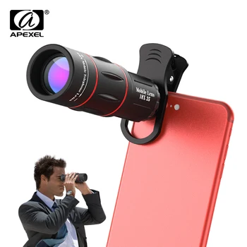 APEXEL Profesionālās 18x25 Monokulāri Tālummaiņa HD Optisko Tālrunis Lens 18X Telefoto Objektīvs Ar Statīvu iPhone Samsung Viedtālruņiem