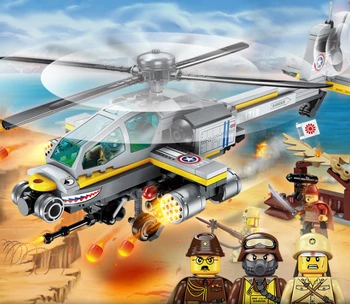 APGAISMO Apache Raid Helikoptera Gaisa kuģa Celtniecības Bloki Komplekti Saderīgi ARMIJAS Militāro Karavīriem, Ķieģeļu Rotaļlietas Zēniem
