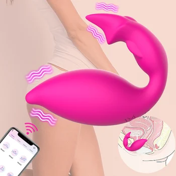 APP Bezvadu Vibrators Sievietēm, kas Valkājamas Mīlestība Olas G Spot Klitora Orgasma, Maksts Massager Pieaugušo Seksa Rotaļlietas Bluetooth Vibrējošais Ola