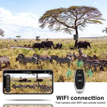 APP Dzīvot Parādīt WIFI Taka Kamera Medību Kameras 940nm IS LED WIFI801 24MP 1080P Nakts Redzamības IP66 Āra Savvaļas dzīvnieku Uzraudzība