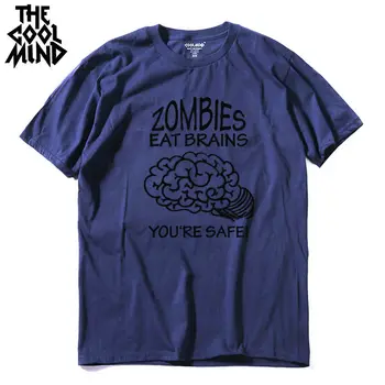 AR COOLMIND gadījuma o-veida kakla zaudēt zombijiem ēd smadzenes vīriešu T-krekls ar īsām piedurknēm kokvilna crewneck forši, smieklīgi, vīriešu T krekls