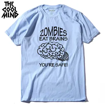 AR COOLMIND gadījuma o-veida kakla zaudēt zombijiem ēd smadzenes vīriešu T-krekls ar īsām piedurknēm kokvilna crewneck forši, smieklīgi, vīriešu T krekls