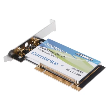AR9223 PCI 300M 802.11 b/g/n Bezvadu WiFi Kartes Adapteri uz Galddatoru, Klēpjdatoru 6DB Antena