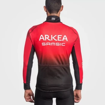 ARKEA riteņbraukšana jersey uzvalks vīriešu ziemas kašmira garas piedurknes, lai saglabātu siltumu mtb uci jersey ciclismo Samsic Jaka
