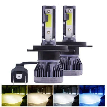 ASLENT 2GAB LED Mini H4 Divas krāsas, Auto Lukturu Spuldzes H1, H7, H8, H9 H11 Lukturi, 9005 HB3 9006 HB4 Auto Lampas 3000K 6500K 8000K