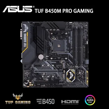 ASUS TUF B450M PRO GAMING B450M AMD B450 DDR4 3466MHz 128G,M. 2,DVI-D,SATA 6Gb/,USB 3.1 Atbalsts R3 R5 R7 R9 Darbvirsmas AM4 Spēļu