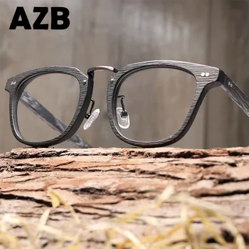 AZB Jaunas Koka Tuvredzība Brilles Rāmis Vīriešiem un Sievietēm, Koka Rāmji, Brilles Skaidrs, Brilles, Graudu Optisko Recepšu Rāmji