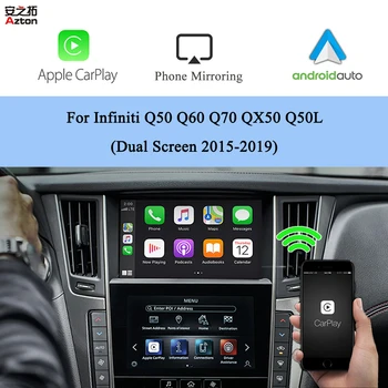 AZTON CarPlay Pārbūvēt IOS14 Apple CarPlay Airplay Infiniti Q50 Q60 Q70 QX50 Q50L Android Auto Atspoguļojot Navigācijas Sistēmas