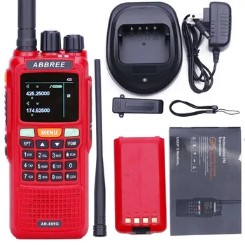 Abbree AR-889G GPS SOS10W 999CH Nakts Apgaismojums Dupleksa Pāri joslas retranslatoru Dual Saņem Medību Šķiņķis CB Radio Walkie Talkie