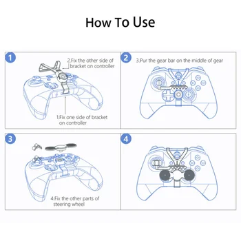Addon Nomaiņa Piederumi Visiem Xbox Sacīkšu Spēle Ripu Stūres Rata Palīdzētu Rīkoties ar XBox One S/X Kontrolieris
