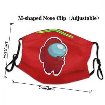 AestheticEmShop Starp Mums Kolekcija - Red Mascarilla Maska Masque Muti Segtu Starp mums, Sejas Aizsardzības