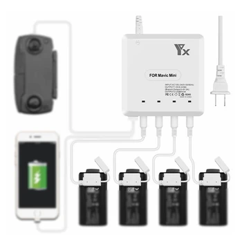 Akumulatora Lādētāju DJI Mavic Mini Akumulatora Uzlādes Tālvadības pults ar MUMS, ES UK AU Plug 6-IN-1 Dūkoņa Piederumi
