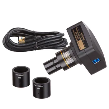 AmScope 18MP USB3.0 Reālā Laika Video Tiešraidi Mikroskopa Digitālā Fotokamera + Kalibrēšanas Komplekts MU1803-CK