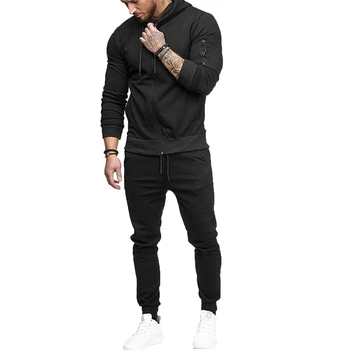 AmberHeard 2019 Vīriešu Sporta Uzvalks Modes Kapuci Jaka+Bikses Hip Hop Streetwear Sporta 2Piece noteikt Roku Rāvējslēdzēju Vīriešu Tracksuit