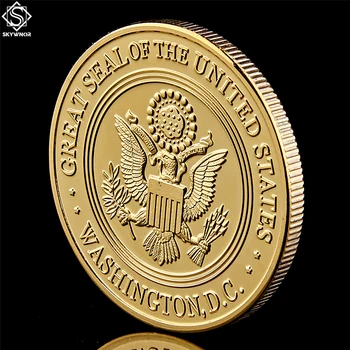 Amerikāņu CIP Militāro Zelta Pārklājumu MUMS Zelta Monētu Izaicinājums Kolekcionējamus Monētas W/ Akrila Kastē Aizsardzība