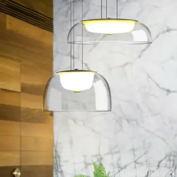 Amerikāņu Skaidrs, Stikla LED Pendant Lampu Radošā par Dzīvojamā Istaba Guļamistaba Guļamistaba Gaismas Gaismeklis Suspendu Virtuves Apgaismojuma Armatūra