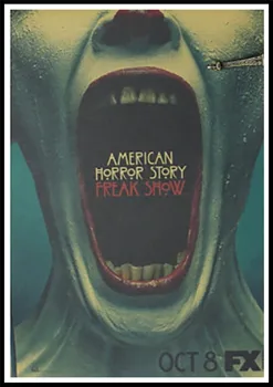 Amerikāņu Šausmu Stāsts, Retro Plakāta Mākslas Audekls Gleznošanai Mūsdienu Mājas Dekorēšana Dzīvojamā Istaba Kino Attēlu un Izdruku Bezrāmju