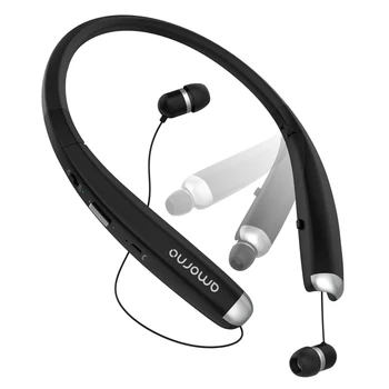 Amorno Salokāms Bluetooth Austiņas V5.0 Bagāžnieka Neckband Bezvadu Earbuds 16hrs Stereo Sweatproof in-ear Austiņas ar Mic