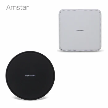 Amstar Ultra-plānas Bezvadu Lādētājs iPhone 11 Pro Max XR XS X Samsung S20 + Ātrs bezvadu lādētāju Qi Bezvadu Lādēšanas Paliktņa