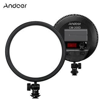 Andoer CM-200D Pro 3200K-5600K Bi-color Regulējamas, Foto, Video, Gaismas Flapjack Edge LED Gaismas CRI93 6inch Kārta Ultrathin Vasaras