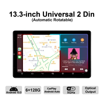 Android 10.0 Auto Radio atskaņotāju, GPS Navigācijas vienības vadītājs 13.3