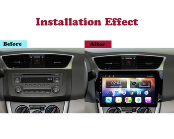 Android 9.0 Auto Vedio GPS Navigācija, Stereo Galvas Vienības Nissan Sylphy B17 Sentra 2012. - 2016. Gadam Četrkodolu Auto Radio Carplay WIFI