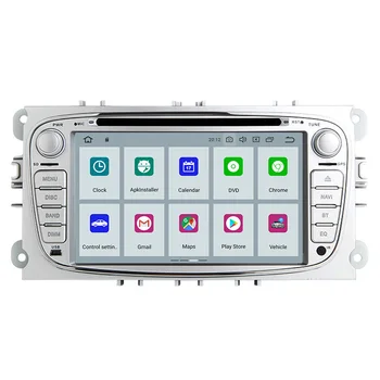 Android 9 4+32GB Auto GPS Navigācija, DVD Atskaņotāju, Radio IPS Ekrāns Ford Focus 2004. - 2011. gads FORD MONDEO FOCUS S-MAX Kugas Galax MK3