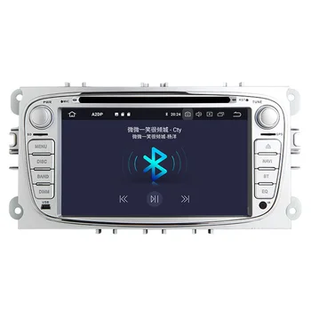 Android 9 4+32GB Auto GPS Navigācija, DVD Atskaņotāju, Radio IPS Ekrāns Ford Focus 2004. - 2011. gads FORD MONDEO FOCUS S-MAX Kugas Galax MK3